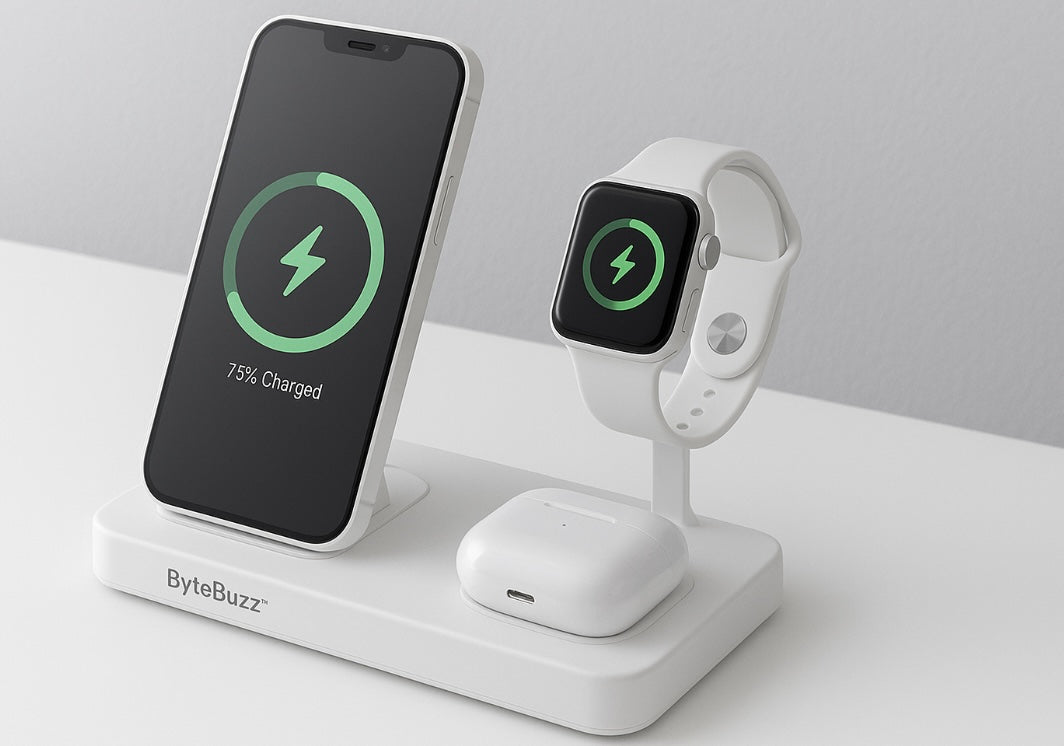 ByteBuzz™ SnapCharge 3-in-1 PowerBank | Built-In Cables | Universal Fast Charger