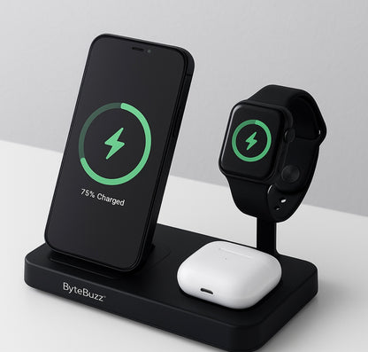 ByteBuzz™ SnapCharge 3-in-1 PowerBank | Built-In Cables | Universal Fast Charger