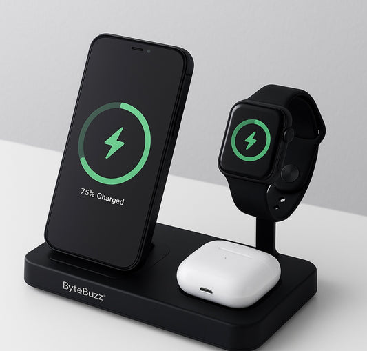 ByteBuzz™ SnapCharge 3-in-1 PowerBank | Built-In Cables | Universal Fast Charger